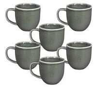 Set de 6 mugs en céramique au grés du temps vert (30cl) - MAKA - ALTOBUY Vert