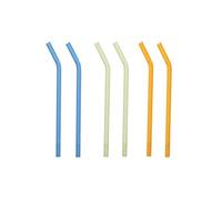 Set de 6 pailles en verre avec brosses LUMA - Table Passion - Multicolore - Verre