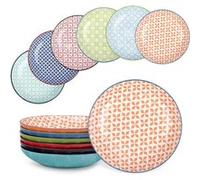 Set de 6 petites assiettes en céramique colorée 20 cm