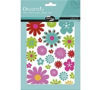 Clairefontaine Gommettes Decoraty MY MANDARINE AE143C – 6 planches 21x14,8 cm, 180 stickers – Fleurs