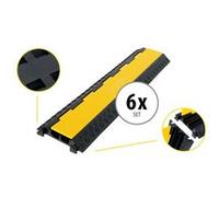 Set de 6 Pronomic Protector 2-100L V3 passe-câbles 2 canaux 100 cm avec emboîtement en V G