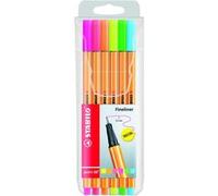 Set de 6 stylos feutres Stabilo Point 88 Fineliner Fluo G