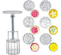 Set de 6 tampons à main - Tampons à motifs floraux pour la pâte à sucre et les biscuits - Emporte-pièces de pâtisserie DIY pour gâteaux et biscuits