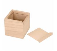 Artemio Set de 6 tirelires carrées en Bois - 6 x 6 x 6 cm