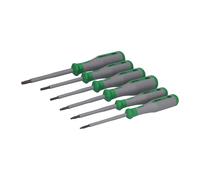 Set de 6 tournevis isolés 1000V WAGO VDE poignée bi-matière : T8 - T10 - T15 - T20 - T25 - T30