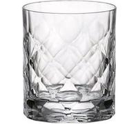 Set de 6 Verres à large bouche cristallin à haut boule en relief ASTRO 30cl, verrerie transparente à boire pour l'eau et cocktail, boissons - Dimension: 8,5 x 10 cm G