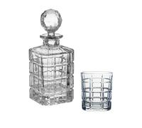 Set de 6 verres à Whisky et carafe en cristal de Bohême Timesquare
