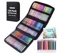 Set de 60 Stylos Gel avec 60 Recharges - Stylos Gel Colorés pour Adultes - Encres Glitter, Métalliques, Pastel et Classiques - Écriture Fluide, Séchage Rapide, Idéal pour le Journal et le Bureau