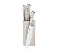 Set de 7 couteaux de cuisine avec support Vintage Cuisine Cream