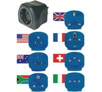 Set de 7 prises de voyage 16A/250V avec fusible 10A Paquet de 5 pièces