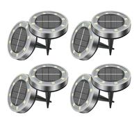 Set de 8/12/18 Bornes Solaires de Jardin - 8 LEDs Blanc Froid Étanches - Décoration pour Pelouse Allée Allée