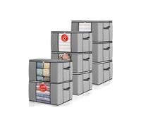 Vendos85 Set 8 boîtes de rangement sous lit - Gris
