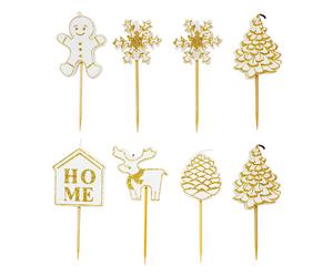 Set de 8 bougies de Noël dorées Scrapcooking