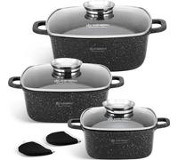 Set de 8 casseroles de luxe en aluminium forgé