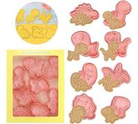 Set de 8 emporte-pièces en forme d'animaux pour enfants, 3D, à presser à la main, pour la décoration