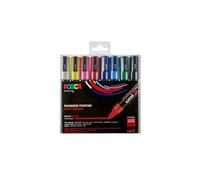 Posca – Ensemble de marqueurs à peinture acrylique PC-5M – 8 couleurs, pointe moyenne