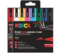 Set de 8 marqueurs Posca Brush Modèle aléatoire Multicolore