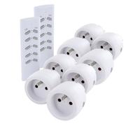 Set de 8 minis prises - CHACON - ON/OFF - 2300 W - Transmission 30 m - 2 télécommandes 4 canaux