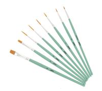 Set de 8 pinceaux acrylique polyamide doré - Assortiment - Pébéo