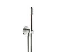 Herzbach Design iX 17.914500. 2000 .09 1600 mm, d= 70mm, avec coude de raccordement douche, douchette tube, inox brossé
