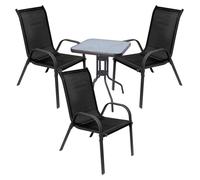 set de balcon 4 pièces Bistro Ensemble table + 3 chaises empilables