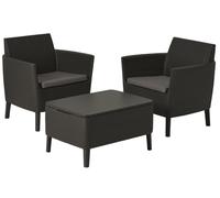 Set de balcon Salemo gris graphite