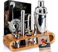 Set de bar de 10 pièces avec shaker à cocktail de 750 ml, en acier inoxydable, pour barman,