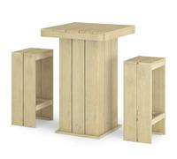 set de bar de jardin 3 pièces pin imprégné