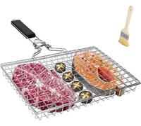Set de barbecue portable - Acier inoxydable - Résistant à la déchirure - Camping - Bagages de toit - Accessoires pour barbecue
