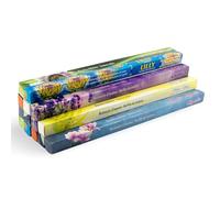 Set de bâtonnets d'encens de Fleurs, Paquet de Fleurs avec 7 Types différents, bâtonnets d'encens Indiens, 14 Paquets de 8 bâtonnets chacun, durée de Combustion Environ 30min.