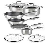 Set de batterie de cuisine hybride Rosmarino HexaPro 11 pièces avec structure alvéolée