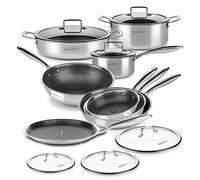 Set de batterie de cuisine Rosmarino HexaPro 14 pièces avec couvercles
