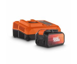 Set de Batterie et Chargeur Powerplus Dual Power POWDP9064 - Batterie 2,5 Ah et 5,0 Ah de 2x20 V et Chargeur 4 A - pour Outils de Bricolage sans Fil de 20 V et 40 V - Plateforme de Batterie