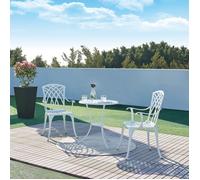 Set de bistrot de jardin Vena blanc casa.pro