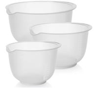 Set de bols de cuisine antidérapants - EXCELLENT HOUSEWARE - 1,5/2/2,5L - Bec verseur - Mesure intégrée - Empilables