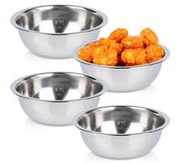 Set de bols en acier inoxydable - EXCELLENT HOUSEWARE - 4 pièces - 250 ml - 11 cm diamètre - 4 cm hauteur