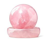 Set de Bols Ronds en Pierre minérale Naturelle, Quartz Rose ou Blanc, décoration Maison, Artisanat Bureau, 4-6cm, Texture aléatoire