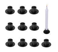Set de bougeoirs en métal, candélabre conique, supports à bougies, convient aux bougies coniques de 2,1 cm de diamètre pour mariage, fête, anniversaire, centres de table, cadeaux de maison (10 pièces