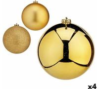 Set de boules de Noël or boules en plastique Ø 15 cm (4 pièces)