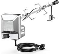 Set de brochettes en chrome universel avec moteur à rôtisserie 90 cm - Accessoires de barbecue