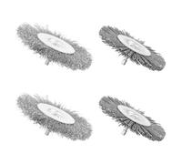 Set de brosses pour désherbeuse électrique - 2 acier et 2 nylon | compatible universel