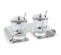 Set de burettes en Verre/inox L 225 mm l 100 mm Was Germany 14 G
