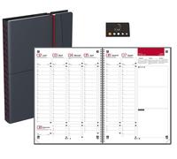 Set de calendriers hebdomadaires 15x21 cm, couleur noire, + stylet