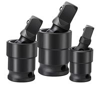 Set de Cardans à Choc Universel 3 Pièces de 1/2", 3/8" et 1/4" Adaptateurs Réducteurs Cardan Universel À Chocs Pour Douilles et Embouts