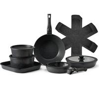 Set de casseroles à induction VEVOR (17 pièces) avec poignées amovibles, casseroles à induction pour rôtir, sauces et cuisson (Noir)