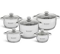 Set de casseroles – acier inoxydable – 12 pièces – avec fond à 7 couches !