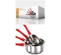 Set de casseroles - Acier inoxydable - 4 pièces - Ø 14, 16, 18, 20 cm - Poignées thermorésistantes - Tous feux