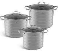 Set de casseroles – acier inoxydable – 6 pièces – avec fond sandwich