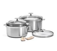 Set de casseroles ALCHIMY LOQY, 3 pc, argent, acier inoxydable, de Buyer