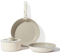 Set de casseroles avec poignée amovible, idéal pour le camping, poêle à frire en céramique avec revêtement anti-adhésif, casserole à manche, peu encombrant, résistant au lave-vaisselle, adapté à l'ind
